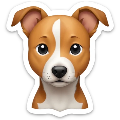 Pitbull Jack Russell Australian cattle dog mix with black spot on her butt  sticker