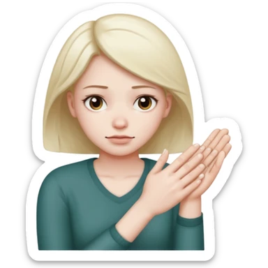 cold expression emoji, hands rubbing arms, WhatsApp style sticker