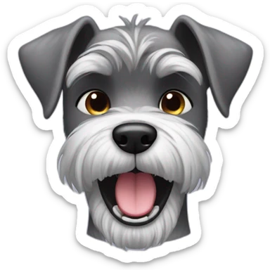 schnauzer cry laughing sticker