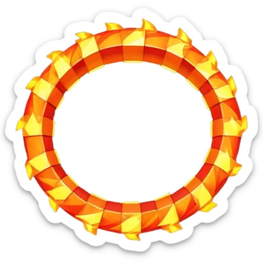 low poly fire bracelet  sticker