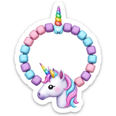 Kawaii decora unicorn bracelet sticker