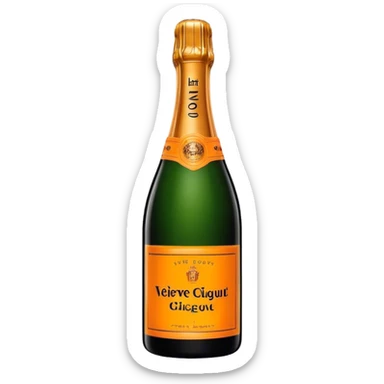 Veuve Clicquot champagne bottle sticker