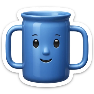 blue ceramic mug sticker
