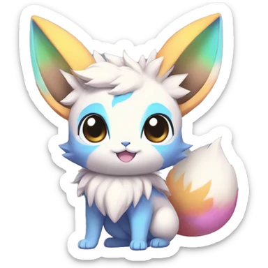 Colorful Kawaii Eeveelution-Cute-Pokémon-fusion full body sticker