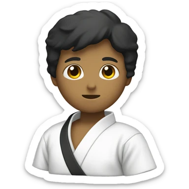judo black belt with no face sticker