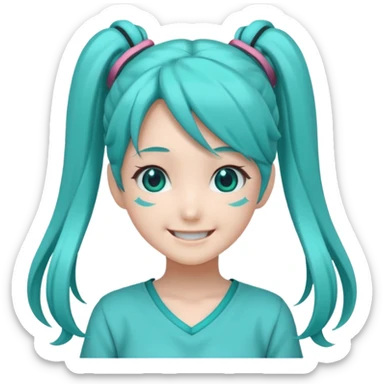 Hatsune Miku smile sticker