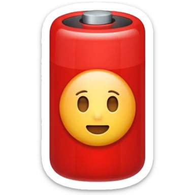 I want a emoji of low battery with red color sticker