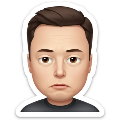 Sad Elon Musk sticker
