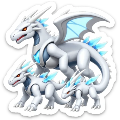 Futuristic Reshiram-Kyurem-Steelix-Lairon-Genesect-fusion sticker