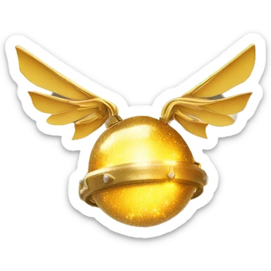 Golden snitch from Harry Potter movie with some mini Christmas lights  sticker