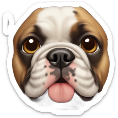 french bulldog with brown stains sticker