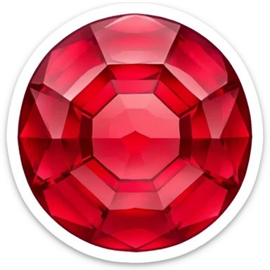 ruby crystal sticker