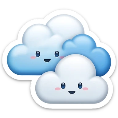 Dialog, two clouds of chats sticker