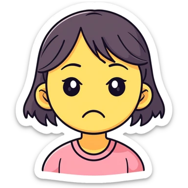 very upset girl emoji  sticker
