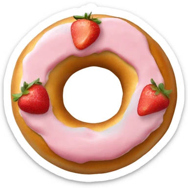 bagel with strawberry cream cheese  sticker