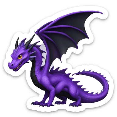 Dragon purple and black  sticker