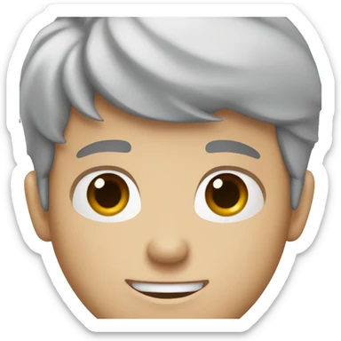 White boy with red beard, blue eyes and brown hair  sticker