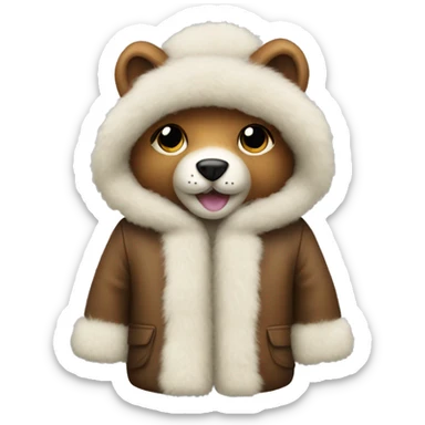 Fur coat sticker