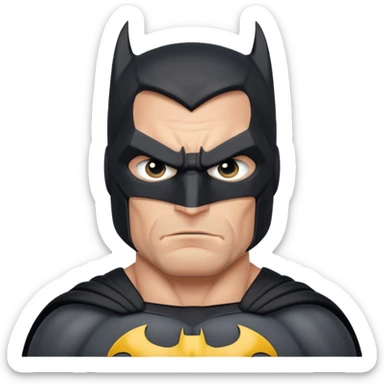 caucasian batman standing sticker