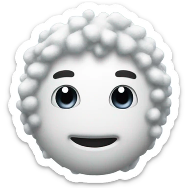 mono de nieve sticker