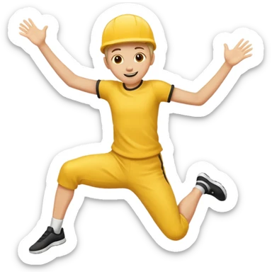 Make an emoji of a person jumping sticker