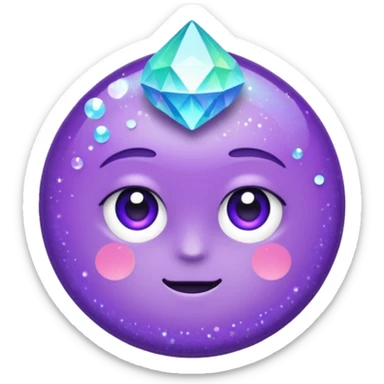 glitter purple and cian fix sticker