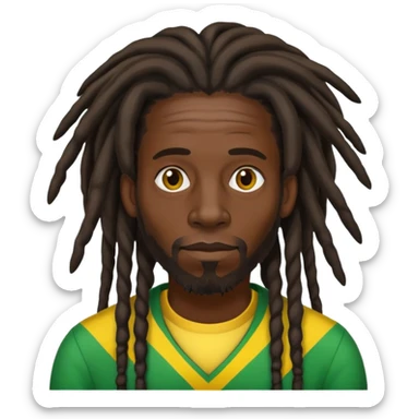 jamaican nonchalant dreadhead sticker