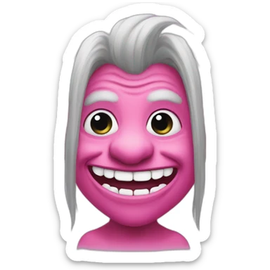 Pink troll sticker