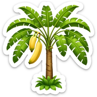 Banana tree, negative:banana. sticker