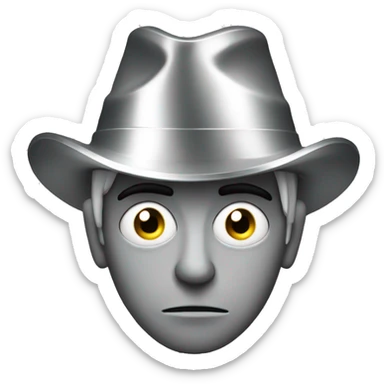 conspiracy theorist with a tinfoil hat, looking suspicious and intense sticker