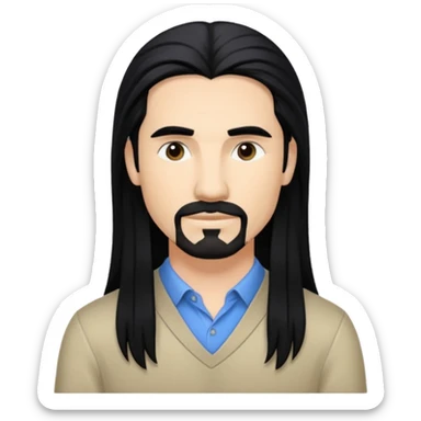 Kevin Richardson with long black hair sticker