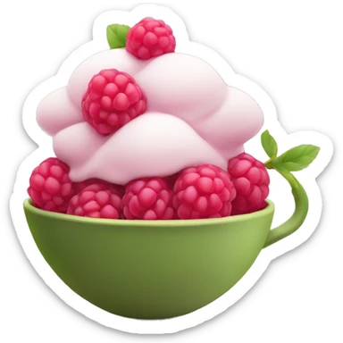 Matcha with raspberry  sticker