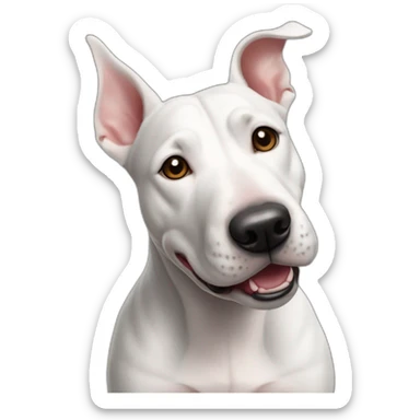 chien-bull-terrier-avec-une-tache-noire-sur-l-'-oeil- sticker