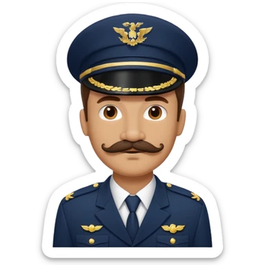 moustache uniform man different category sticker