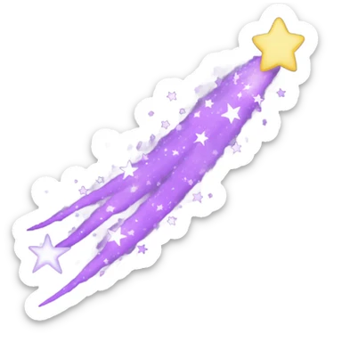 light purple shooting star, purple stars sticker