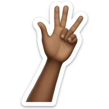 hand holding up the number thirty sticker