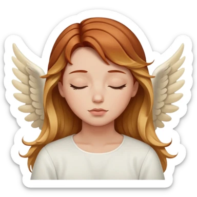 Sleepy angel with auburn hair the blonde balayage sticker