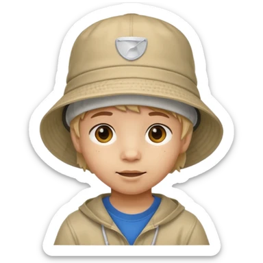 bucket hat kid sticker