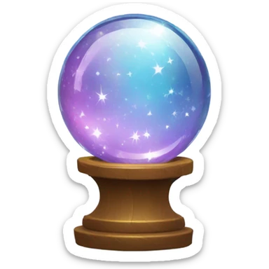 crystal ball sparkles sticker