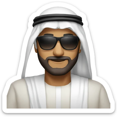 Sheikh in sunglasses sticker