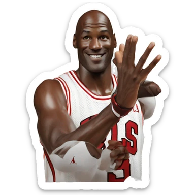 michael jordan giving high five sticker
