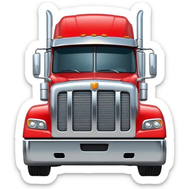 18 wheeler truck international facing me  sticker