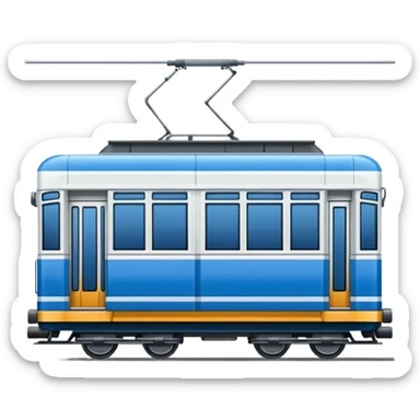 Tram image. View left Side. sticker