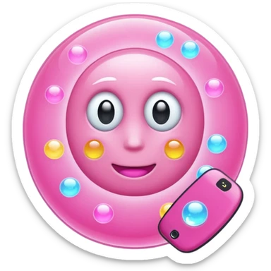 pink phone contacts bubble sticker