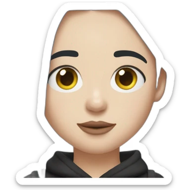 Billie eilish chanteuse 2018 cheveux bleus sticker