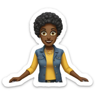 A teacher teaching a class using a DJ deck sticker