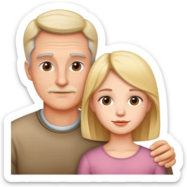 Father, mother and daughter  sticker