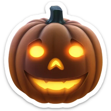 Halloween pumpkin with glowing eyes  sticker