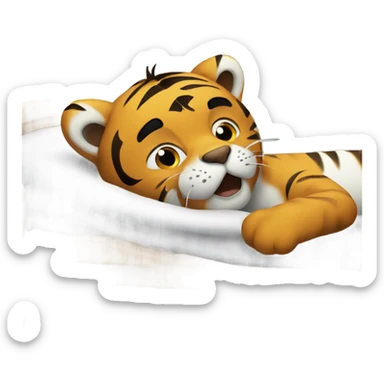 Get well soon said by tiger sticker