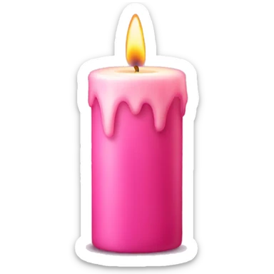 Pink candle  sticker